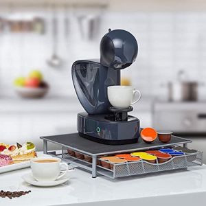 Support Rangement Capsules, Tiroir &agrave; Capsules pour Dolce Gusto Capsules, Capacit&eacute; 36 PCS,Support de Machine &agrave; Caf&eacute; pour Cuisine, Bureau-Gris-39 * 35 * 7.5cm (Hechheu, neuf)