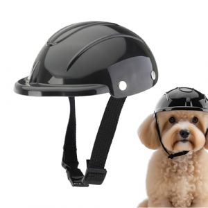 Casque de Moto pour Chien, Casque Motocyclette pour Petit Chien, Chapeau Protectif R&eacute;glable Anti-Vent pour Chiot Chat Protection Solaire V&eacute;lo Randonn&eacute;e Ext&eacute;rieur (PNKshop, neuf)