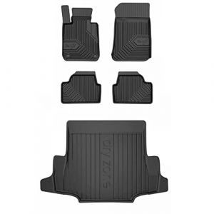 MOTOS Kit de Tapis de Voiture et de Tapis de Coffre en Caoutchouc pour BMW Serie 1 E87 2004-2011 Améliorez Votre Confort de Voyage avec Tapis antidérapant Voiture 3D- Tapis de Sol Voiture Tous Temps, (MOTOS EU, neuf)