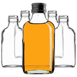 KADAX Lot de 10 petites bouteilles en verre de 100 ml avec bouchon &agrave; vis, bouteilles vides &agrave; remplir, mini bouteilles de liqueur, bouteilles d'alcool (noir) (KADAX, neuf)