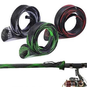 Cisixin Housse de Canne &agrave; P&ecirc;che 3 pi&egrave;ces, Protecteur de Canne &agrave; P&ecirc;che avec Sangle, Ajustable pour &eacute;viter de Rayer la Canne (DCG SHOP S.R.L., neuf)