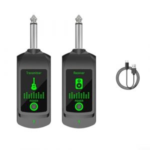 Syst&egrave;me de guitare sans fil rechargeable, &eacute;metteur-r&eacute;cepteur de port&eacute;e de 50 m pour guitare &eacute;lectrique, transmission audio (un &agrave; un) (Livehomeshop, neuf)