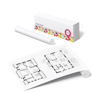 Phomemo Papier Feuille A4 for M832/M831/M833/M834/M835 Imprimante Thermique Portable A4, Ramette de Papier A4 216mm*6.5m for Imprimante Sans Encre Bluetooth A4, 2 Rouleaux Papier Imprimante A4 Blanc (Goknu-FR, neuf)