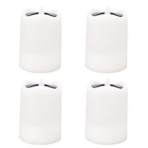 Qcwwy Lampes de Jardin Bougies Lampe4 Pièces étanche Extérieure Solaire LED Bougie Applique Vacillante Bougie Lumière LED Lanterne pour Lanterne Patio Jardin Terrasse Cour à énergie (Zuiminq, neuf)