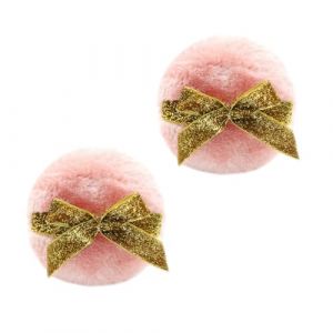 iplusmile Lot de 2 Houppettes Longues en Microfibre Douce Paillet&eacute;e Rose Peluche pour B&eacute;b&eacute; et Corps Accessoires Cosm&eacute;tiques Hypoallerg&eacute;niques pour Soin D&eacute;licat (Cosy & U, neuf)