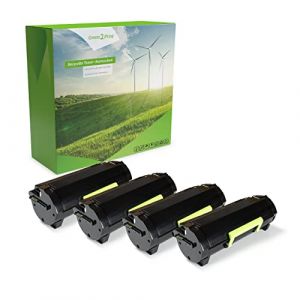 Green2Print Toner 4 Cartouches Noires 4X 2500 Pages remplace Lexmark 51B00A0, 51B2000 Toner pour Lexmark MS317DN, MS417DN, MS517DN, MS617DN, MX317DN, MX417DN, MX517DE, MX617DE (Green2Print, neuf)