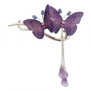 Épingle à cheveux papillon – Pinces à cheveux papillon | 2 pinces à cheveux papillon | Pinces à cheveux décoratives en forme de papillon | Pince à cheveux papillon | Chaîne à cheveux en strass pour (xuelan, neuf)