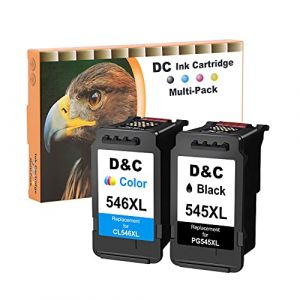 D&C 545XL 546XL Cartouches d'encre remanufactur&eacute;es pour Canon PG-545XL CL-546XL pour Canon Pixma TS3150 MX495 MG2950 iP2850 MG3050 MG3051 MG2450 MG2550 MG2550S MG2555S (1 Noir + 1 Couleur) (LOSMANN, neuf)