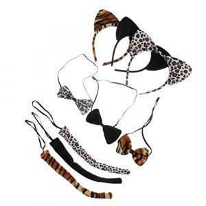 SAFIGLE 9pi&egrave;ces Serre-t&ecirc;te Oreilles Animaux Pour Gar&ccedil;on Fille D&eacute;guisement Animal Serre-t&ecirc;te Oreilles Et Queue Accessoires Photo Pour Cosplay (Grand Di, neuf)