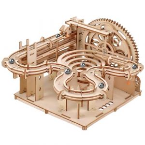 HOTUT Mod&egrave;le de Puzzle M&eacute;canique 3D en Bois, 159 Pi&egrave;ces Puzzle en Bois 3D, Jeu de Balle de Piste Dessous de Verre &agrave; Roue &agrave; Eau, 3D Jeux de Construction pour Enfants Adolescents et Adultes (ZHDAYA, neuf)
