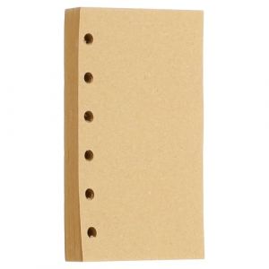PATIKIL Feuilles de recharge A7, Papier kraft naturel non lign&eacute; rechargable pour feuilles mobiles &agrave; 6 trous, 80 feuilles/160 pages, Beige (PATIKIL UK, neuf)