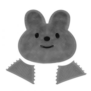 UPALDHOU Mat D'&eacute;poudeur &agrave; Pied en Silicone, Coussinet de Massage Antid&eacute;rapant pour Douches, Baignoires, Planchers de Salle de Bain, Con&ccedil;us pour le Tapis de Masseur du Pied de Douche (GREY) (Ouxiubo, neuf)