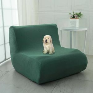 ZXLVCU Housse de Chauffeuse Extensible, Housse Fauteuil sans Accoudoir, pour Chaise Togo, Canap&eacute;s Paresseux, Anti-Rayures, Lavable en Machine (Light Green) (ZXLVCU品牌已备案, neuf)