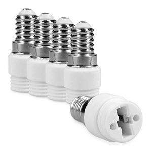 kwmobile 5x adaptateur de douille - Convertisseur douilles E14 vers G9 - Adaptateur de support de lampe culot ba&iuml;onnette pour ampoule LED halog&egrave;ne (SX-Commerce, neuf)