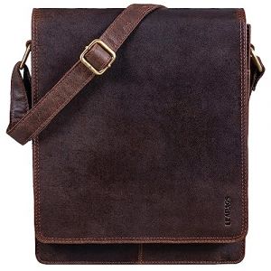 LEABAGS London Sac &agrave; bandouli&egrave;re en cuir I Sac pour ordinateur portable jusqu'&agrave; 13 pouces I Messenger Bag en v&eacute;ritable cuir de buffle au look vintage I Sac &agrave; bandouli&egrave;re I Sac de travail I 26x8x31cm (Marketplace-Powerbrands, neuf)