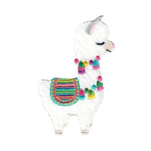 PatchMommy Patch &Eacute;cusson Brod&eacute; Thermocollant en Forme de Lama Alpaga - Pi&egrave;ce Brod&eacute;e &agrave; Coudre ou Coller au fer &agrave; Repasser pour Enfant et B&eacute;b&eacute; (PatchMommy, neuf)