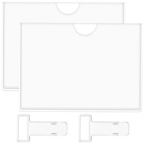 Raxfekro 2 Porte Vignette Assurance Auto Transparent 15,6CM*22CM Carte Handicapé pour Pare-Brise Support Adhésif pour Support Caducée Voiture, 2 Support de Stationnement et Carte de Parking (DARUIEU, neuf)
