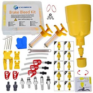 CYCOBYCO Kit de purge d'huile minérale de frein à disque hydraulique pour Shimano, SRAM, Aid, Magura, Tectro, Hayes - Compatible avec tous les modèles (professionnel) (Cycobyco_euro, neuf)