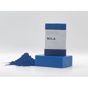 Savon surgras à la poudre de nila, savon bio 100% naturel au nila bleu éclaircissant, savon nila solide pour masque visage, savon nila bleu éclaircissant saponifié à froid. (Sprint retail, neuf)