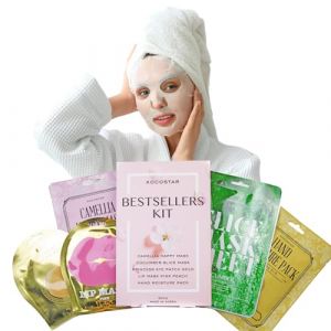 KOCOSTAR Selfcare Lot de 5 kits de spa coréen pour le visage, les yeux, les lèvres, les mains - Pour le bien-être coréen - Pour le soin du corps - Cadeau de beauté (Nordic Beauty Store, neuf)