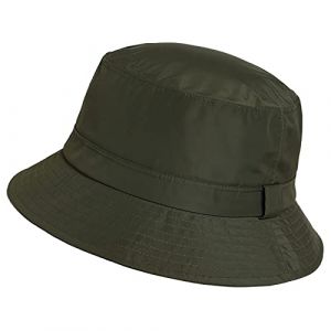 Comhats Chapeau bob imperm&eacute;able unisexe pour la marche, le golf, le safari &ndash; Chapeau de pluie pour femme &ndash; Chapeau de soleil UPF 50+ r&eacute;glable | Pliable | Coupe-vent, vert, L (TOP-EX Hats, neuf)