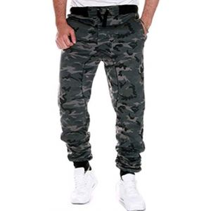 Onsoyours Homme Pantalon Cargo Casual Jogging Camouflage Militaire Mode Casual Sport De Jogging Taille Tlastique Occasionnels L&acirc;Che De Surv&ecirc;Tement Pantalon B Arm&eacute;e Verte XXL (Dear Shall Good Inc., neuf)