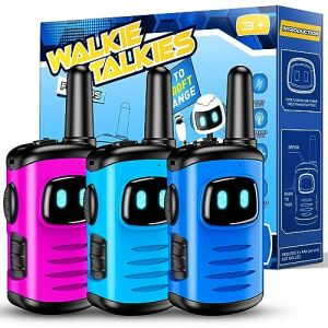 EUCOCO Talkie Walkie Enfants 3 Pièces, Jouet Enfant 3 4 5 6 7 8 Ans Garçon Fille Cadeau 3-10 Ans Garcon Jeux Enfant 3-10 Ans Toki Walki Jouet Garcon Cadeau Anniversaire Fille Jouet Enfant Exterieur (FHELYSNA, neuf)