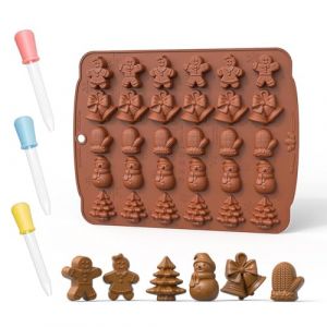 EIHI 1 Pcs Festival Moule Tablette Chocolat Moule Chocolat Tablette Moule Silicone Tablette De Chocolat Moule Tablette De Chocolat Livré Avec Trois Compte-Gouttes (EIHI, neuf)