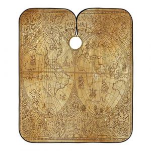 Carte Antique Du Monde Blouse Coiffeur Antistatique Robe De Coiffure Accessoires Peignoir Coiffure Pour Barber Coiffeurs Barbiers 140X168Cm (guangzhouhongchenmaoyishanghanggerenduzi, neuf)