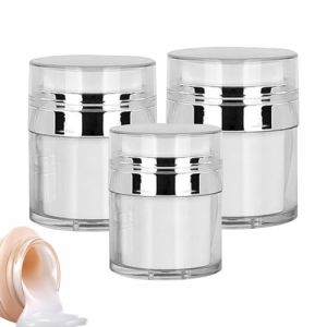 Pot Pompe Airless - R&eacute;cipient De Cr&egrave;me Acrylique, Flacon Pompe Hydratant | Pot De Cr&egrave;me Acrylique Blanc Avec Pompe, Pot De Cr&egrave;me Acrylique Blanc Bouteille Sous Vide Pot De Pompe Hydratant Sans Air, 15 (xiuqn, neuf)