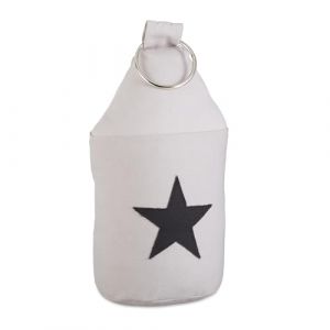 Relaxdays Butoir de Porte, Lot de 10, Motif étoile, Tissu et Sable, avec poignée, arrêt de Porte, HxD: 23x11 cm, cale-Porte, Gris (Relaxdays, neuf)