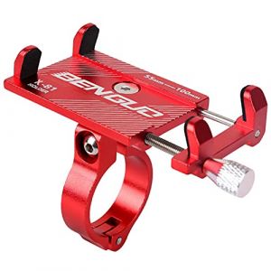 Support TéLéPhone De VéLo, Support TéLéPhone De Moto - Support Guidonavec 360° Rotation pour Iphone 12, 11 Pro, XS Max, X, XR, 8, 7, 6S, Samsung S10 S9 S8, Huawei, 4.0-6.5 Pouces Smartphones (Rouge) (Raopuzi, neuf)