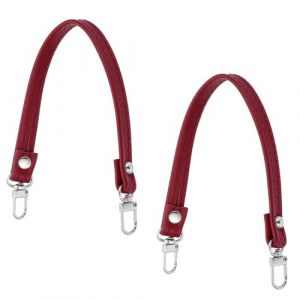 PATIKIL Sangle en Cuir de Poign&eacute;e de Sac &agrave; Main, 2 Pcs 10" Remplacement de Poign&eacute;e DIY pour Femme, Accessoires de R&eacute;paration Sup&eacute;rieure Bordeaux (PATIKIL UK, neuf)