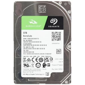 Seagate BarraCuda, 5 To, Disque dur interne HDD – 2,5" SATA 6 Gbit/s 5 400 tr/min, 128 Mo de mémoire cache, pour PC portable (ST5000LM000) (syswork, neuf)