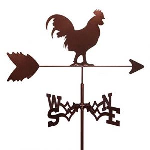 ANCNA Girouette avec Ornement de Coq, girouette en Fonte pour toits, indicateurs de Direction du Vent extérieurs, Toit, Jardin, Montagne, Cour (wanghangdianzishangmaodian, neuf)