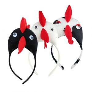 FRCOLOR 3pi&egrave;ces Bandeaux Poussin Amusants Lot De Serre-t&ecirc;tes Animaux Accessoires D&eacute;guisement Photo Cosplay F&ecirc;te (White Beach, neuf)