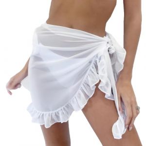 OHREN Jupe de Plage Femme, 1 Pièce, Sarong Paréo avec Franges en Mousseline de Soie, Léger et Élégant, Pareo Plage, Jupe Maillot de Bain Femme, Jupe de Bain Femme (whyqiqi, neuf)