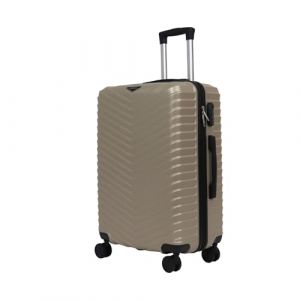 STRAVIA &ndash; Vic &ndash; Valise Cabine Small 45 cm &ndash; Bagage &agrave; Main Avion &ndash; ABS l&eacute;g&egrave;re et r&eacute;sistante &ndash; Serrure &agrave; Code s&eacute;curis&eacute;e &ndash; 4 Roues Double Ultra fluides &ndash; Gold Champagne &ndash; 46 x 32 x 20 cm (ERVEL eu, neuf)