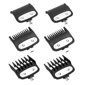 SAIIURV 6 Pièces Peignes de guidage de tondeuse à cheveux, Tondeuse à Cheveux Limite Peigne, Peignes pour Sabot Cheveux, Guide ensemble peigne wahl (Noir) (SHAOJU SJ, neuf)