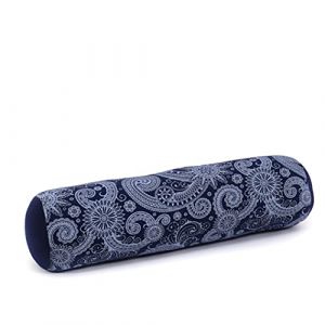 LEEWADEE Yoga Roll - Petit Rouleau de kapok Yoga Fait à la Main, Rouleau de kapok Pilates rembourré, 50 x 15 x 15 cm, Bleu Blanc (Leewadee, neuf)