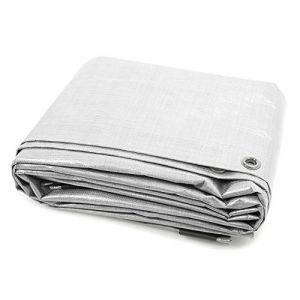 jarolift Bâche De Couverture De Piscine, Bâche Tissée en Polyéthylène 90 g/m², Imperméable À l'eau Résistant À La Moisissure Indéchirable, 3 x 4 m, Blanc (Jalousiescout Shop, neuf)