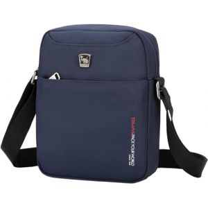OIWAS Sacoche Homme Bandouli&egrave;re, Petite Sac Pochette Mini Cartable Besace pour les Loisirs Vacances Excursion Marche Randonn&eacute;e, Bleu marine (oiwaskim, neuf)