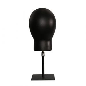 Hburirrty Casquette Perruque Tête Lunettes Formation Mannequin Tête Tête de Mannequin Noir pour Display Styling Holder (Sitengkaidianzi, neuf)