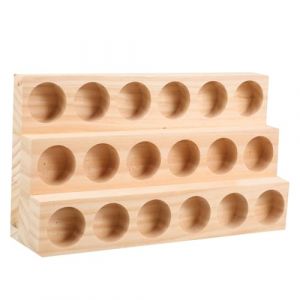HAMPPLIES Support Bois pour Huiles Essentielles Étagère de Rangement à Couches Organisateur Pratique pour Bouteilles Huiles Aromatiques à Domicile (Chfaan, neuf)
