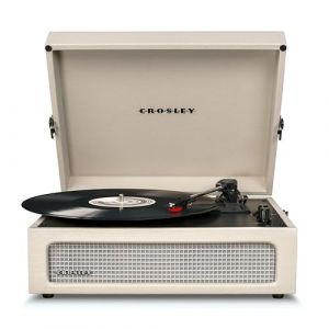 Crosley Voyager Tourne-Disque avec 2 Haut-parleurs, entr&eacute;e et Sortie Bluetooth et AUX - Tourne-Disque r&eacute;tro &agrave; 3 Vitesses - pour vinyles de 7", 10" et 12" - Portable avec &eacute;tui int&eacute;gr&eacute; - Dune (SF Distributions BV, neuf)