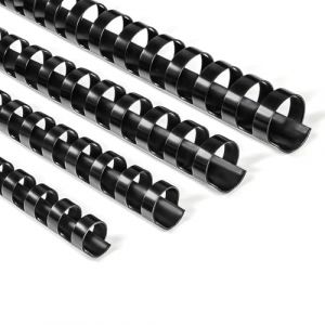 BuroKalos Peignes de Reliure, Tailles Assorties, 145 à 200 Feuilles, 18 mm 20 mm 22 mm 25 mm, 21 Anneaux, Noir, Lot de 40 (BuroKalos, neuf)