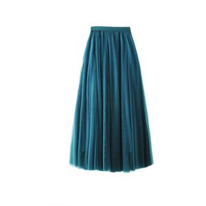 BrightGlow Jupe longue en tulle pour femme - A-ligne midi - Jupe de sous-v&ecirc;tements - Jupe &agrave; couches - Jupe pliss&eacute;e - Jupe en tulle pour femme avec taille haute - Robe de sc&egrave;ne - Jupe en maille tutu (BrightGlowSH, neuf)
