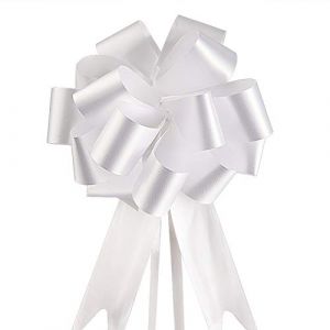 faburo 80pcs nœuds automatiques, nœuds à Tirer en Ruban, Large Ruban Noeuds à Tirer Décoration (Blanc) pour Mariage Diverses célébrations, Anniversaires, fêtes (Meih, neuf)