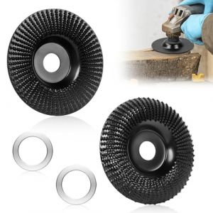 Disque Bois Meuleuse, 2 Pièces Disques Bois pour Meuleuse Angle Ø 125 Mm X 22,2 Mm, Roues pour Meuleuse D'Angle, Le Polissage du Bois, La Finition, Le Façonnage du Bois (WoYu, neuf)