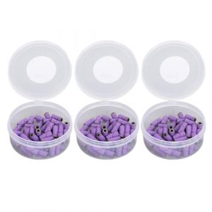 150 pièces bandes de ponçage pour perceuse à ongles, embouts de ponçage professionnels, bandes de ponçage des ongles, ensemble de sable à grain fin grossier 4 couleurs, 80#150#240 (Violet) (Zippowolf, neuf)